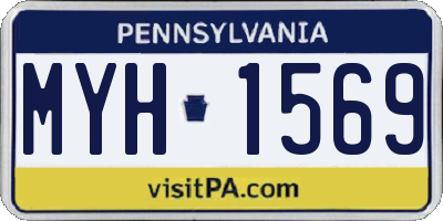 PA license plate MYH1569