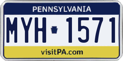 PA license plate MYH1571