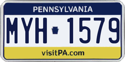 PA license plate MYH1579