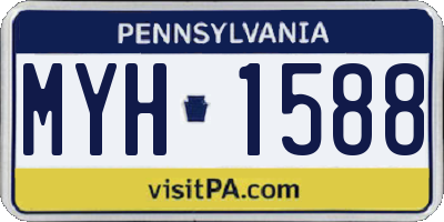 PA license plate MYH1588