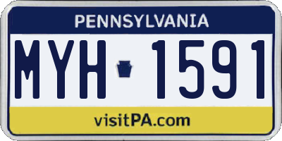 PA license plate MYH1591