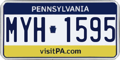 PA license plate MYH1595
