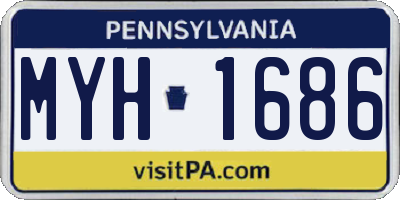 PA license plate MYH1686