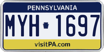 PA license plate MYH1697