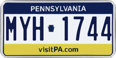 PA license plate MYH1744