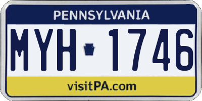 PA license plate MYH1746