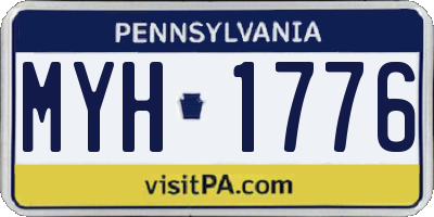 PA license plate MYH1776