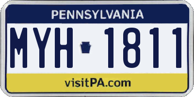 PA license plate MYH1811