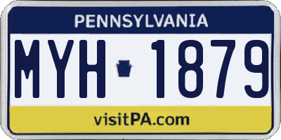 PA license plate MYH1879