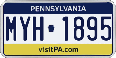 PA license plate MYH1895