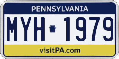 PA license plate MYH1979
