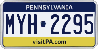 PA license plate MYH2295