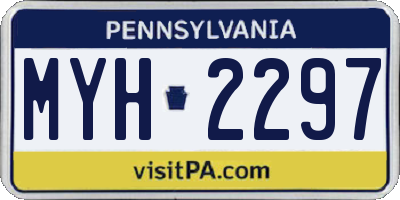 PA license plate MYH2297
