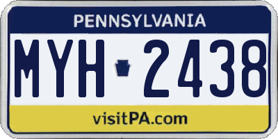 PA license plate MYH2438