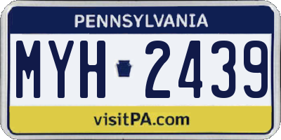 PA license plate MYH2439