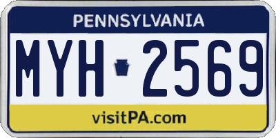 PA license plate MYH2569