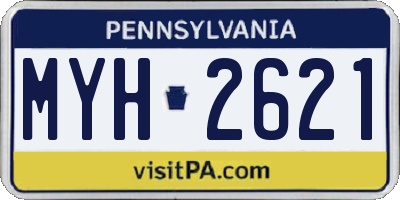 PA license plate MYH2621