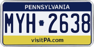 PA license plate MYH2638