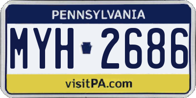 PA license plate MYH2686