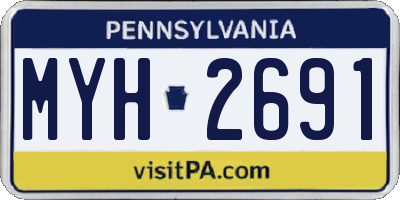 PA license plate MYH2691