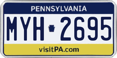 PA license plate MYH2695