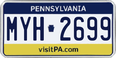 PA license plate MYH2699