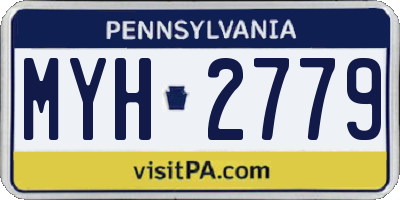 PA license plate MYH2779