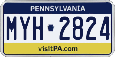 PA license plate MYH2824
