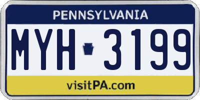 PA license plate MYH3199
