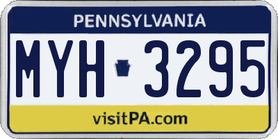 PA license plate MYH3295
