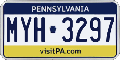 PA license plate MYH3297