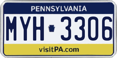 PA license plate MYH3306