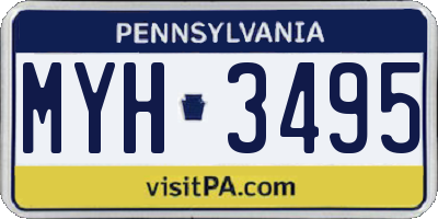 PA license plate MYH3495
