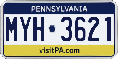 PA license plate MYH3621