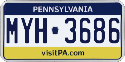 PA license plate MYH3686