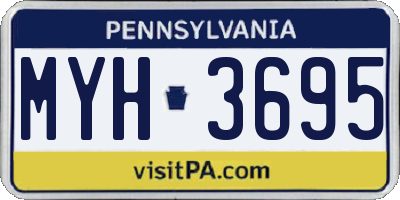 PA license plate MYH3695
