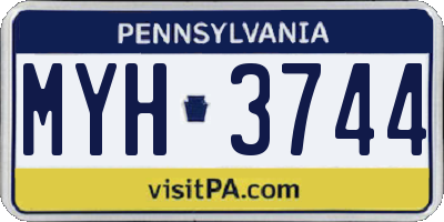 PA license plate MYH3744