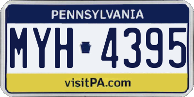 PA license plate MYH4395