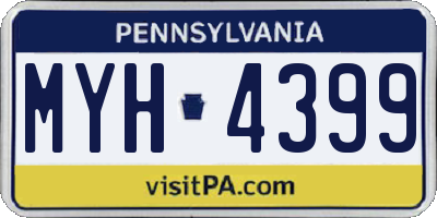 PA license plate MYH4399
