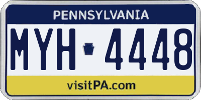 PA license plate MYH4448