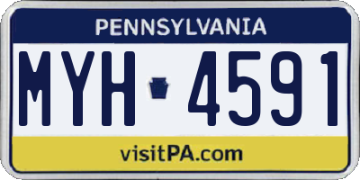 PA license plate MYH4591