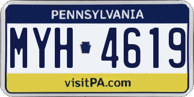 PA license plate MYH4619