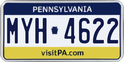 PA license plate MYH4622