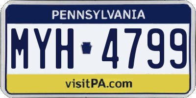 PA license plate MYH4799