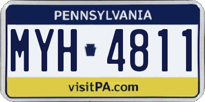 PA license plate MYH4811