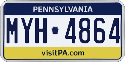 PA license plate MYH4864