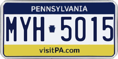 PA license plate MYH5015