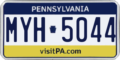 PA license plate MYH5044