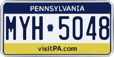 PA license plate MYH5048