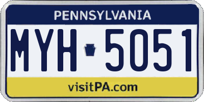 PA license plate MYH5051